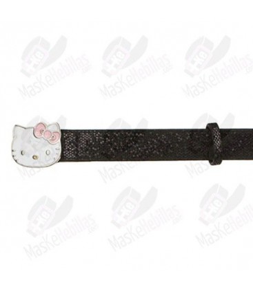 Fille de ceinture Hello Kitty noir brillant